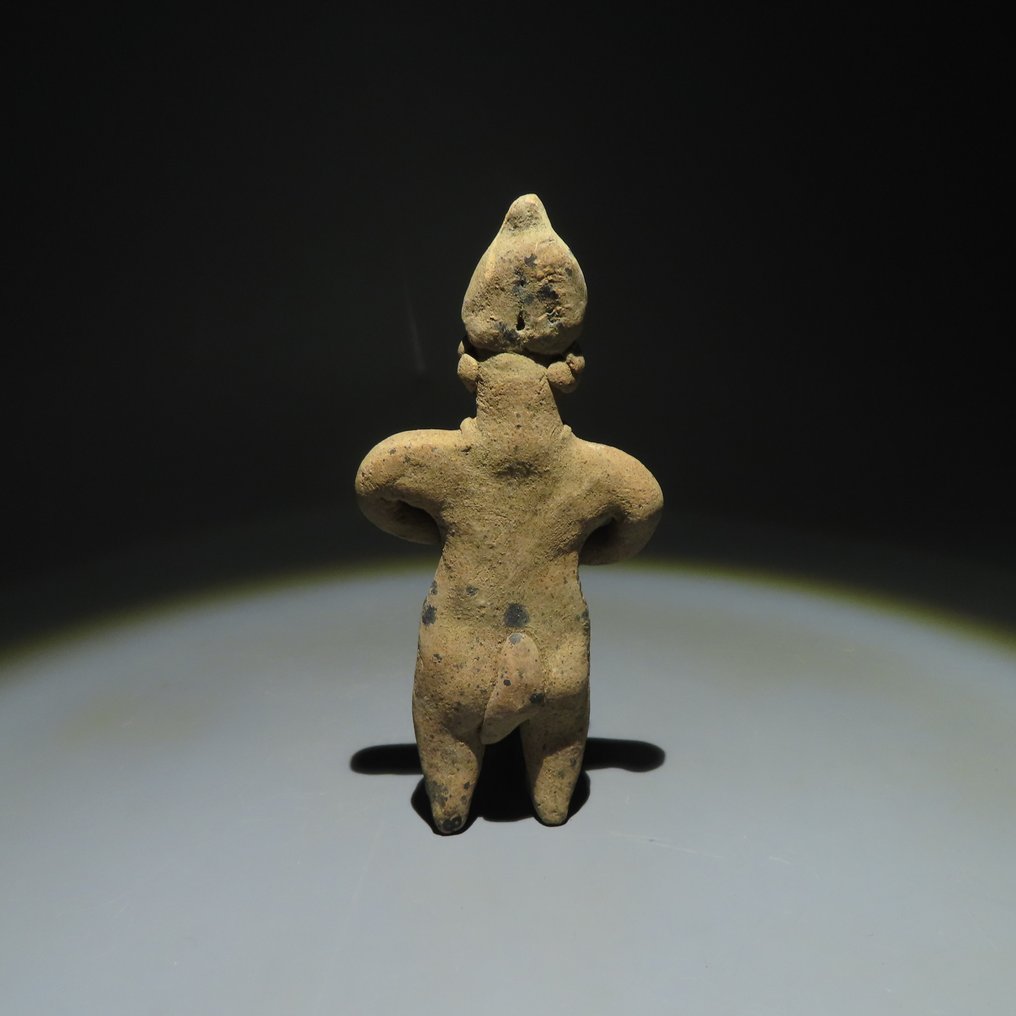 墨西哥西部科利马州 Terracotta 墨西哥西部科利马，人物像。公元前 200 年 - 公元 500 年。高 12.5 厘米。西班牙进口许可证  (没有保留价) #2.1