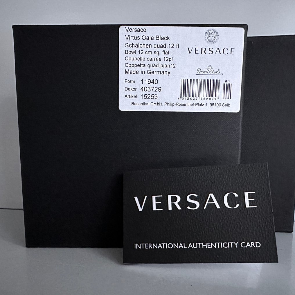 Rosenthal - Versace - Plat - Schälchen - 12 cm Virtus Black schwarz - Porcelaine #4.3