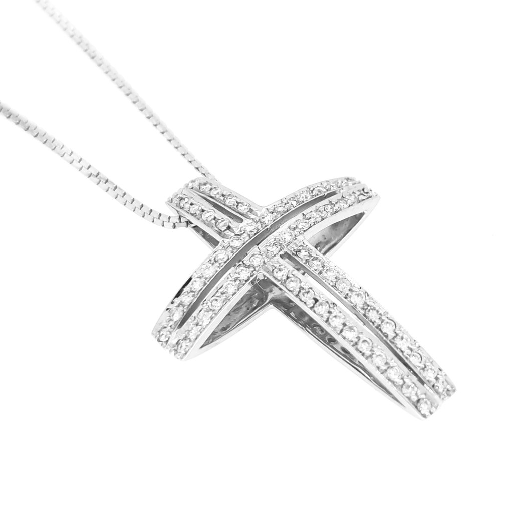 Necklace with pendant - 18 kt. White gold -  0.62 tw. Diamond  #1.1