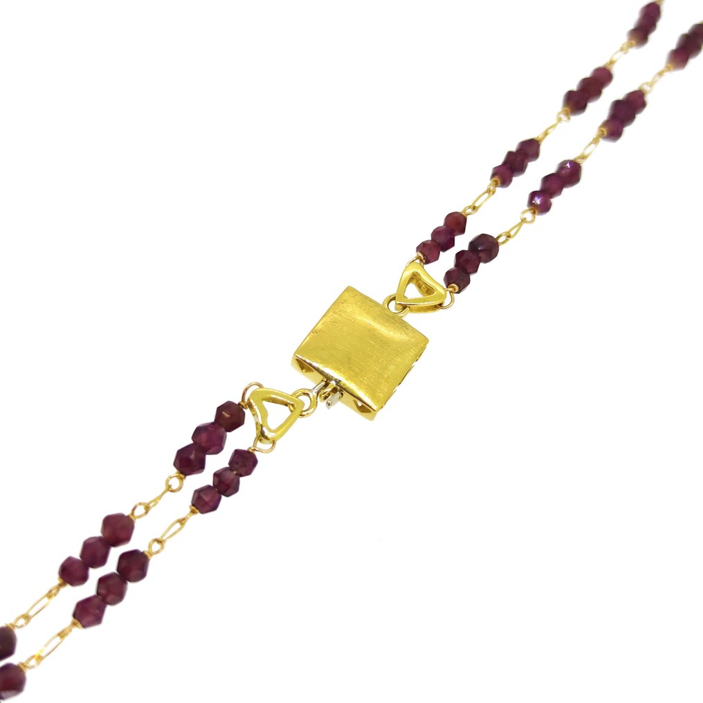 Necklace - 18 kt. Yellow gold Garnet #1.2