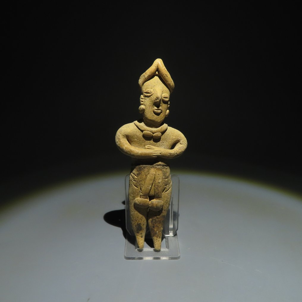 Colima, Messico occidentale Terracotta Colima, Messico occidentale, figura. 200 a.C. - 500 d.C. 14 cm di altezza. Licenza di importazione #1.0
