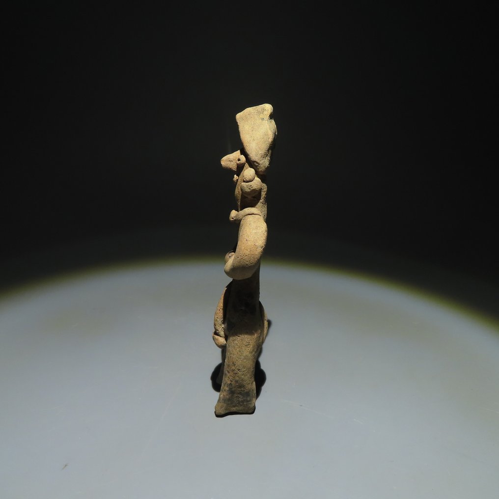墨西哥西部科利马州 Terracotta 墨西哥西部科利马，人物像。公元前 200 年 - 公元 500 年。高 12.5 厘米。西班牙进口许可证  (没有保留价) #1.2