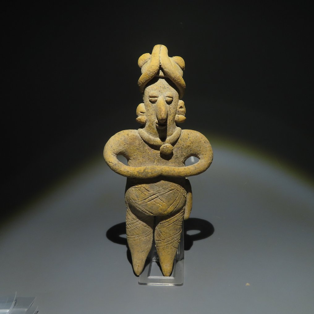 墨西哥西部科利馬州 Terracotta 無保留地 墨西哥西部科利馬州，圖。西元前 200 年 - 西元 500 年。 21 公分高。  (沒有保留價) #1.1