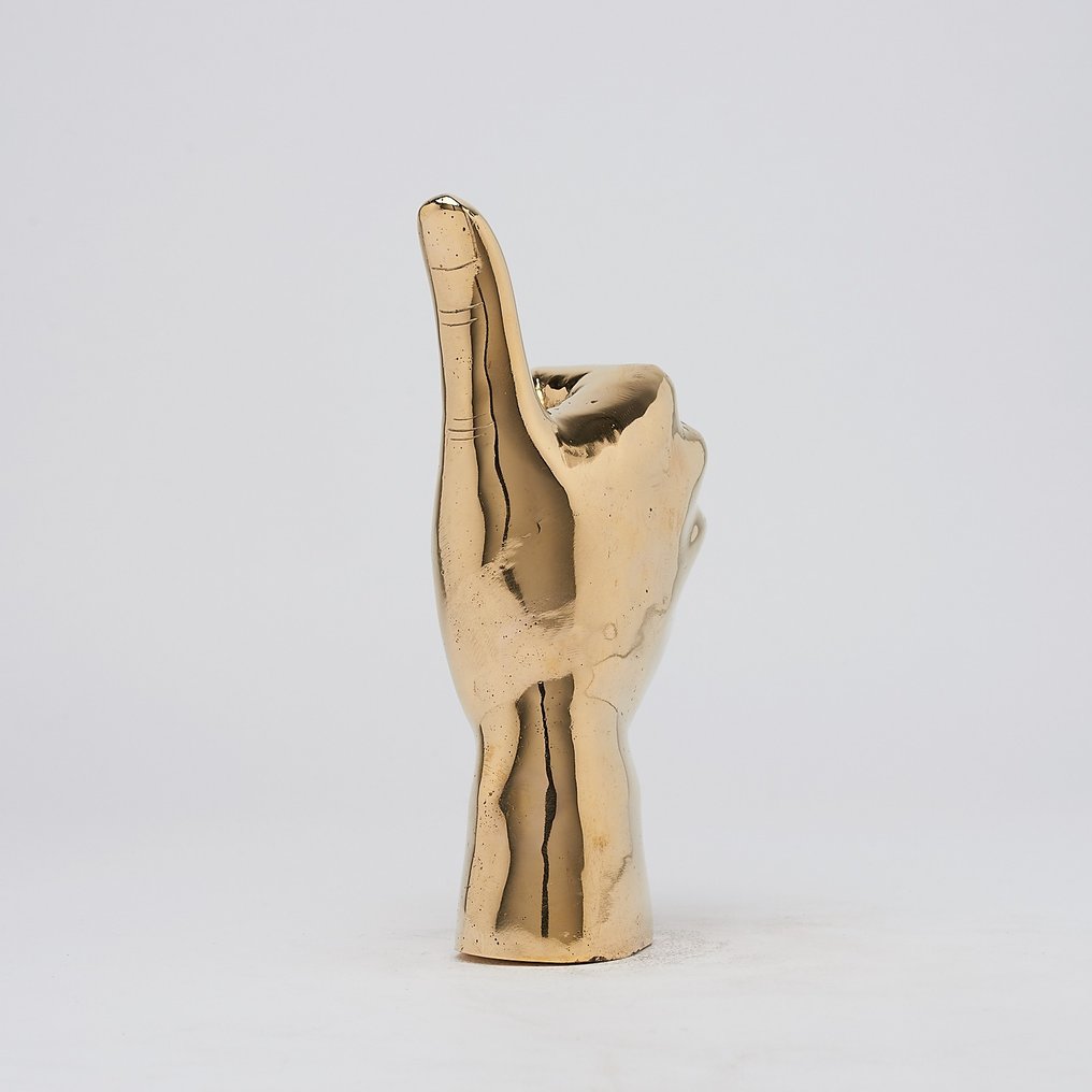 雕塑, NO RESERVE PRICE -THUMBS UP Hand Signal Sculpture in polished Brass - 21 cm - 黄铜 #4.3