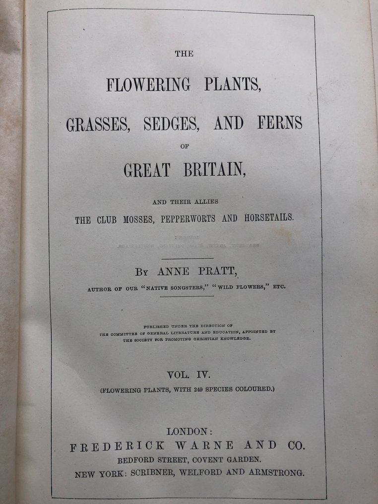 Anne Pratt - The Flowering Plants, Grasses, Sedges, and Ferns of Great Britain Volume 4 [53 coloured plates] - 1873 #4.3