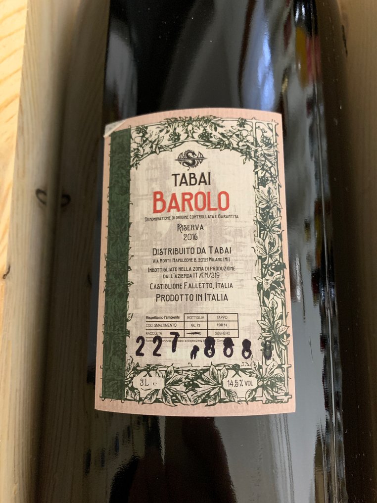 2016 Tabai - Barolo - 1 Double Magnum/Jeroboam (3.0L) #4.3