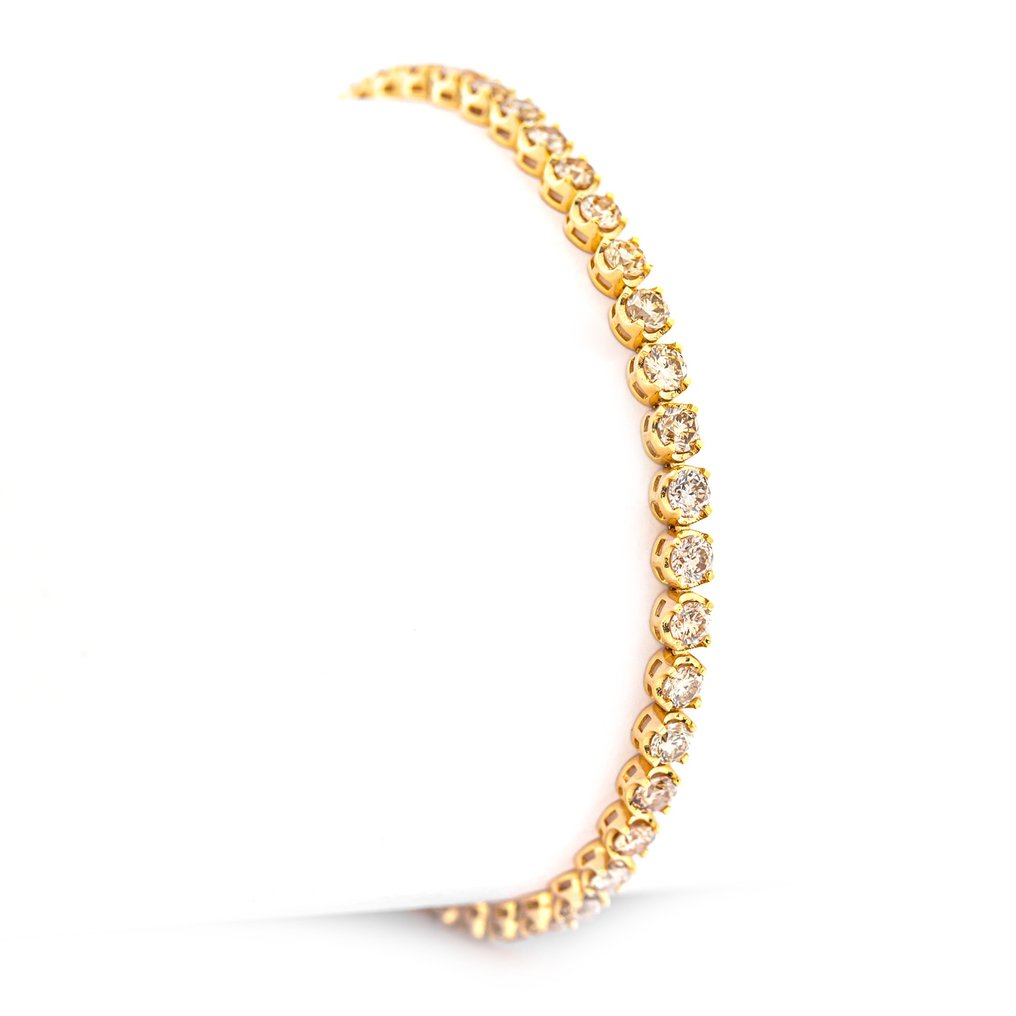 Armband Gelbgold -  4.25 tw. Diamant  (Natürlich) #3.1