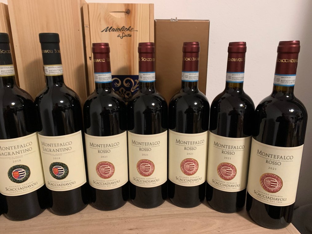 Scacciadiavoli: 2018 x5 Sagrantino di Montefalco & 2021 x5 Montefalco Rosso - Umbria - 10 Bottiglie (0,75 L) #3.1