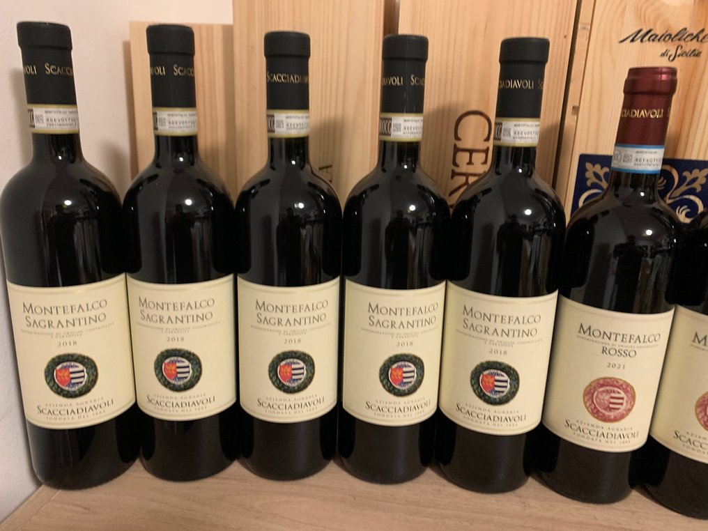 Scacciadiavoli: 2018 x5 Sagrantino di Montefalco & 2021 x5 Montefalco Rosso - Umbria - 10 Bottiglie (0,75 L) #2.1