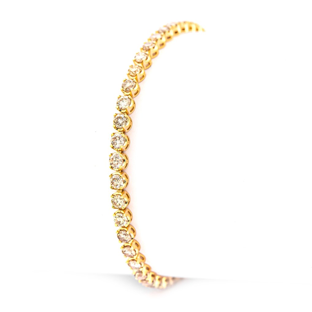 Armband Gelbgold -  4.25 tw. Diamant  (Natürlich) #1.2
