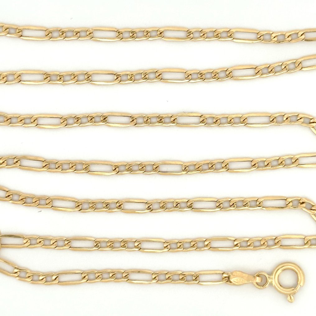 Collana Figaro oro giallo 18 kt - 60 cm - 4.1 g - Catenina - 18 carati Oro giallo #1.2