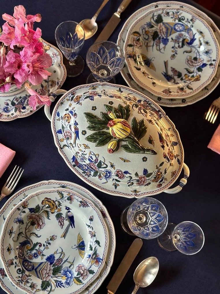 适用于大桌子的桌布，优雅的蓝色 - 桌布  - 270 cm - 180 cm #3.2