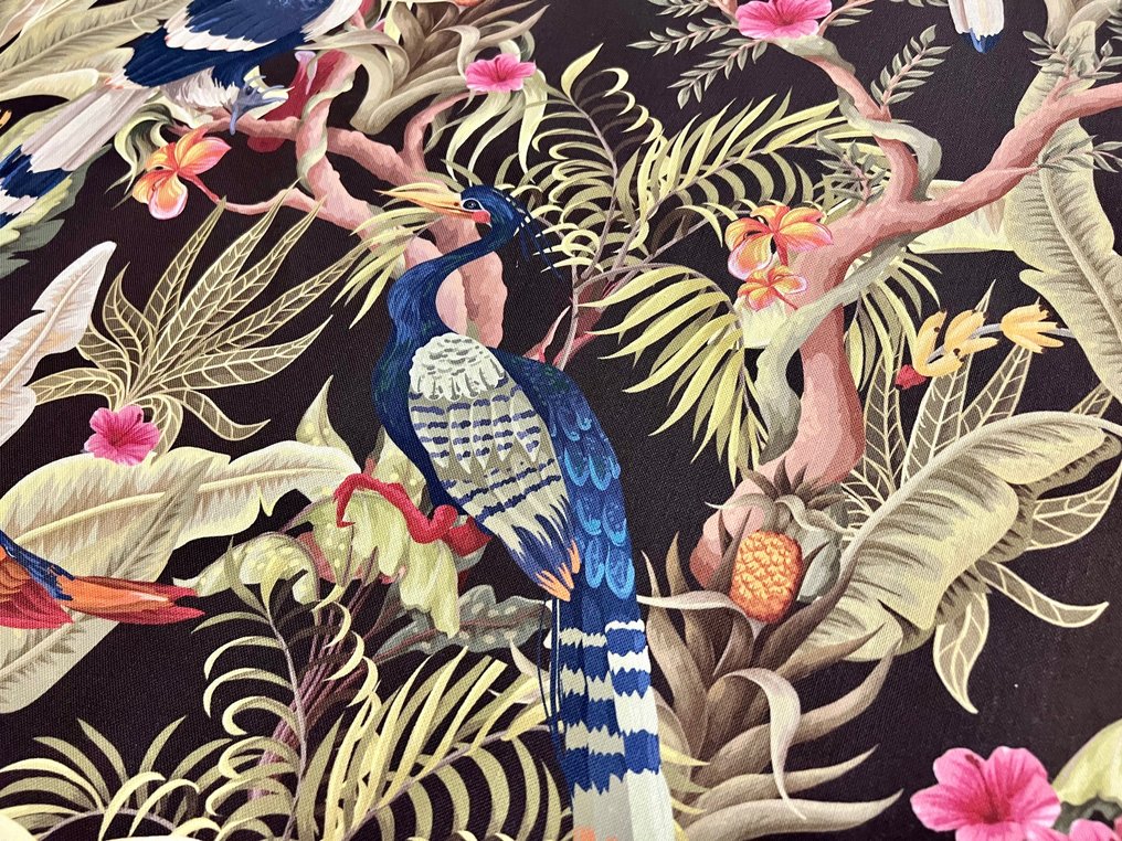 Esclusivo Cotone Panama - tema tropicale - Tejido de tapicería  - 300 cm - 280 cm #2.1