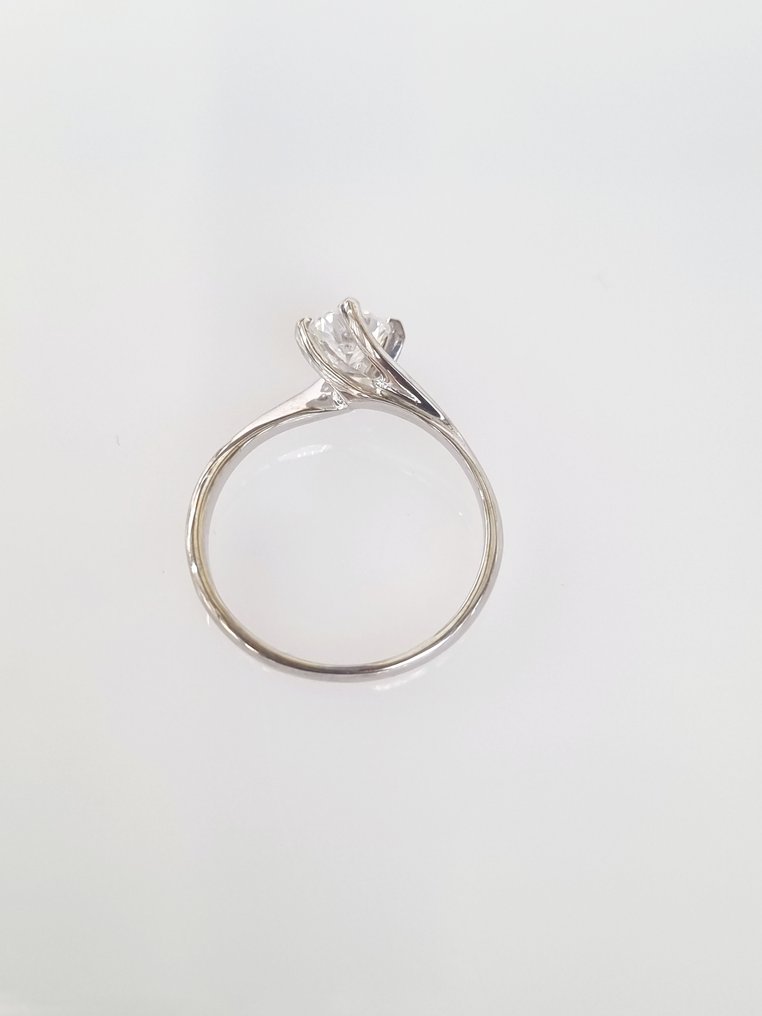 Pierścionek zaręczynowy - 18-karatowe Białe złoto -  0.51ct. tw. Diament  (Naturalny) #3.1
