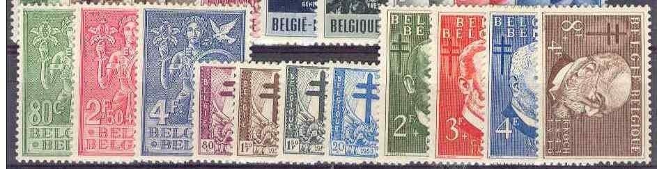 比利时 1953 - 完整的一年 - 全新 **。TB 质量。估价：325欧元。 #2.1