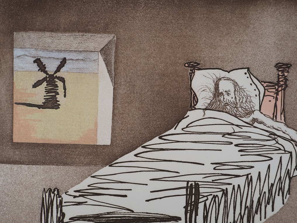 Salvador Dali (1904-1989) - Don Quichotte au lit #4.3