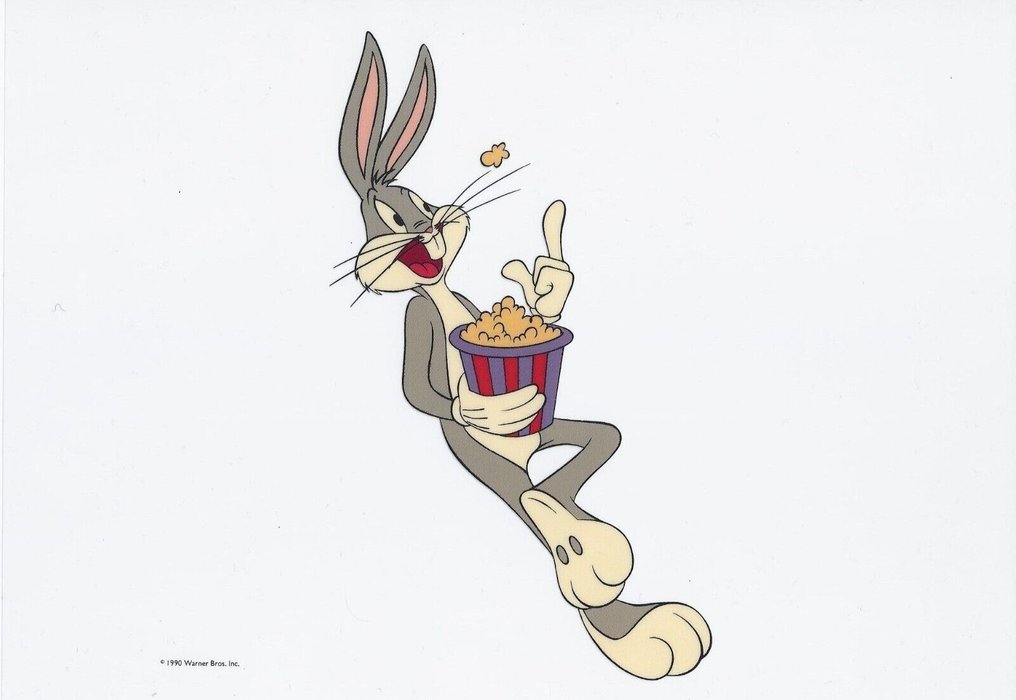 Warner Bros - 1 "Bugs Bunny At The Movies" Sericel Animaatio Art Cel 1990 EX Cond #2.2
