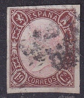 西班牙 1865 - 伊莎贝尔二世完整系列。关键价值标记 BPP。 - Edifil 69/73a - Bonitos #4.3