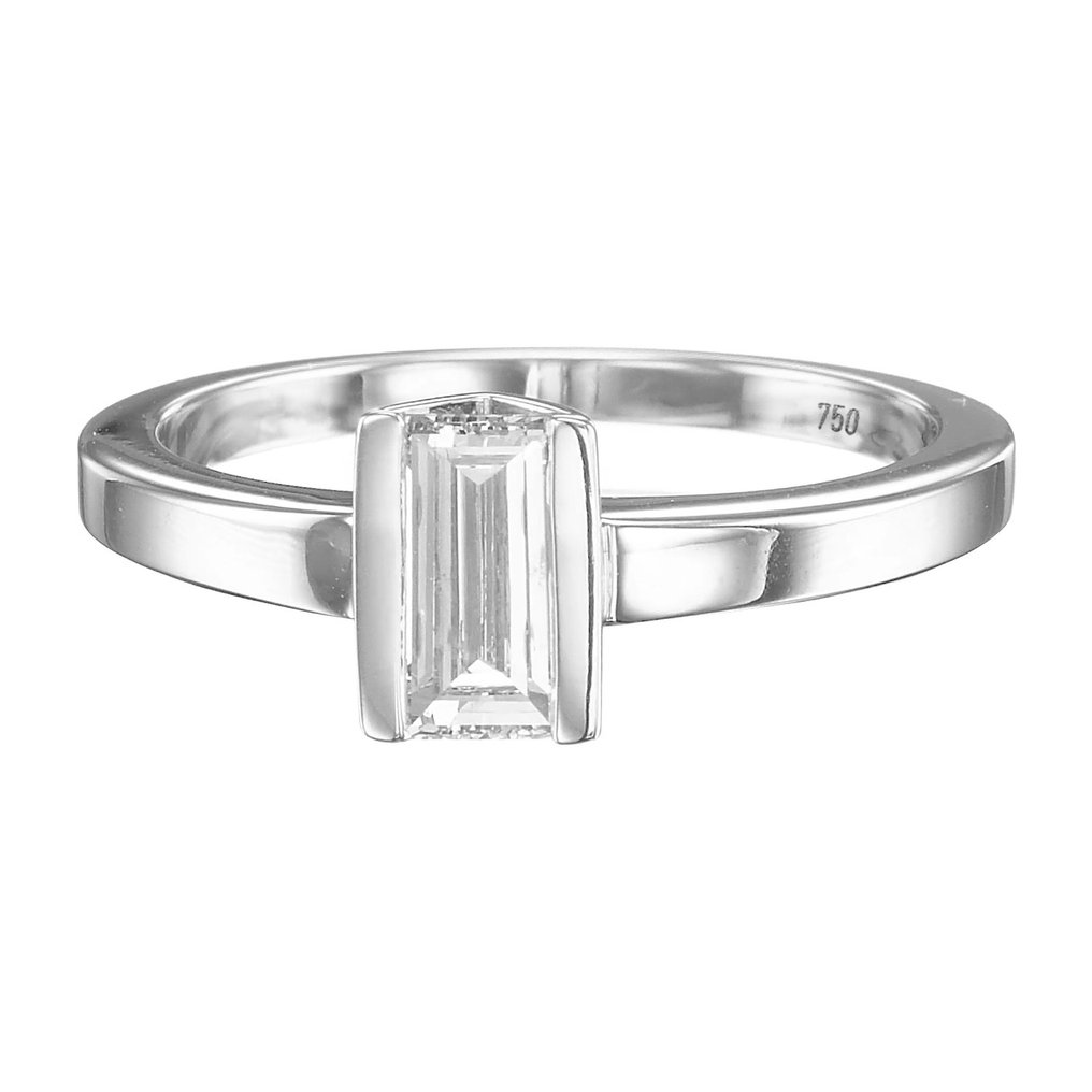 18 karaat Witgoud - Ring - 0.58 ct Diamant #1.1
