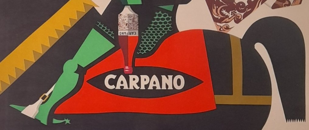 Armando Testa - Carpano Re Extra large 273 x197 cm on white linen canvas - 1950-luku #2.1