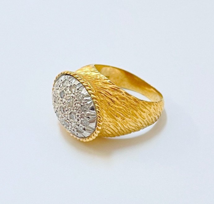 Δαχτυλίδι - 18 καράτια Κίτρινο χρυσό -  0.19 tw. Διαμάντι  #1.1