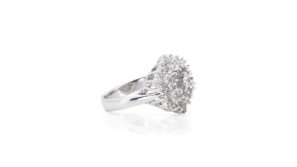 No Reserve Price - Ring - 18 kt. White gold Diamond  (Natural) #2.1