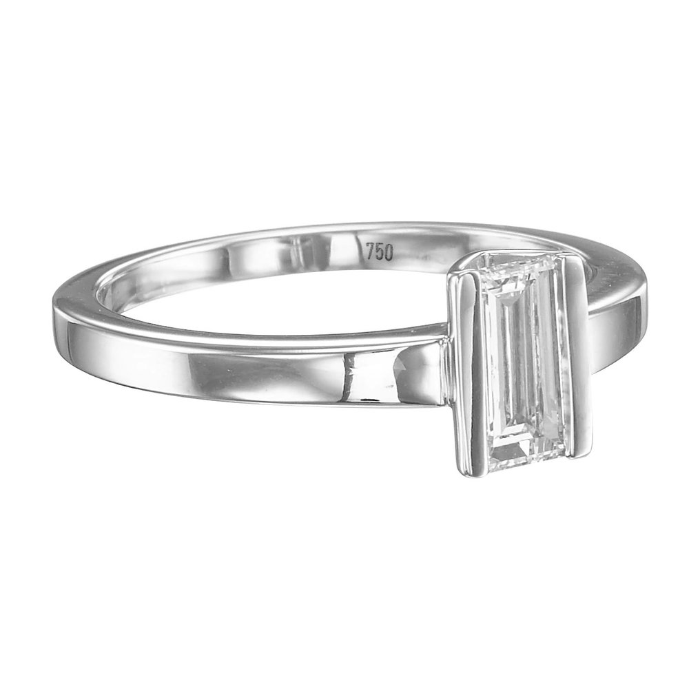18 karat Hvitt gull - Ring - 0.58 ct Diamant #1.2