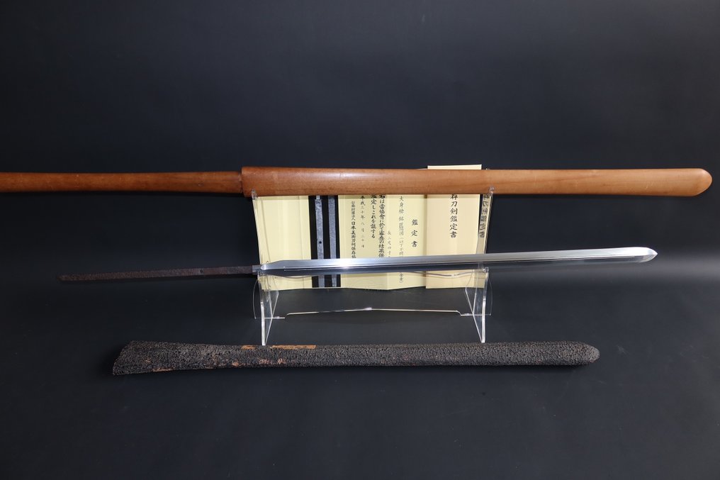 Ryoha Omi Yari cu set complet Koshirae și Shirasaya Hanyou-Kuni Eiso Kaneshige - Oțel/lemn japonez - Kaneshige - Japonia - perioada Edo #2.2