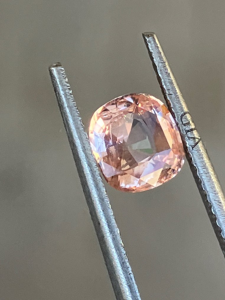 1 pcs 橙色, 粉色 莲花蓝宝石 - 1.06 ct - 美国宝石研究院(GIA) #1.0