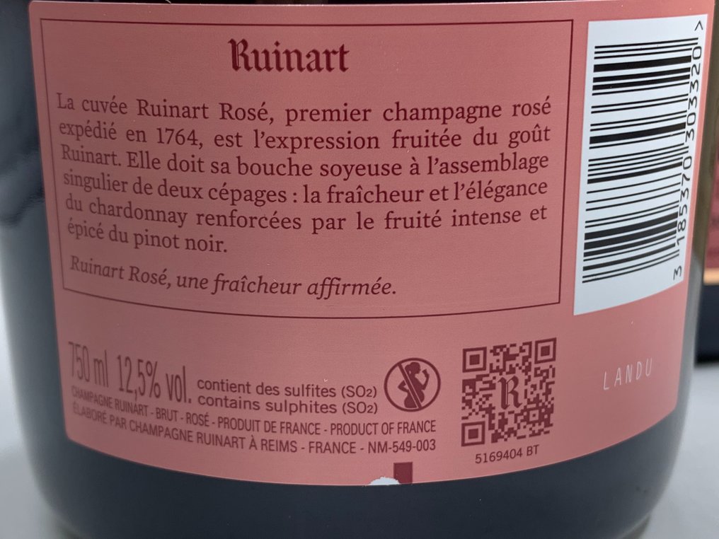 Ruinart, Caisse Cave - Champagne Rosé - 4 Pullot (0.7 L) #3.2