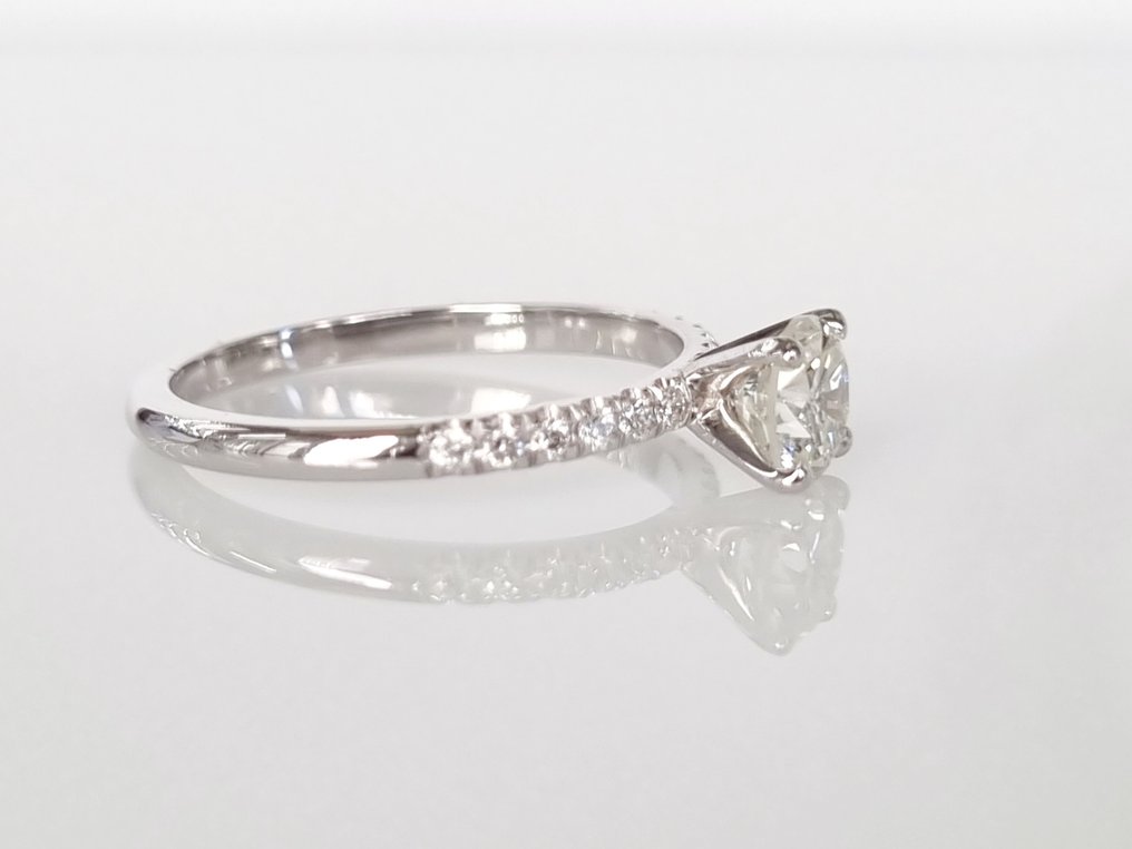 订婚戒指 - 14K包金 白金 -  0.82ct. tw. 钻石  (天然) #2.2