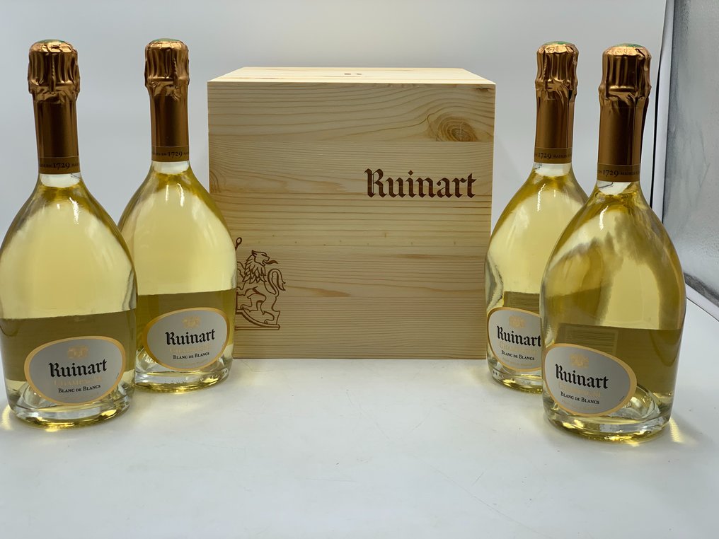 Ruinart, Caisse Cave - Champagne Blanc de Blancs - 4 Flasker  (0,75 l) #1.1