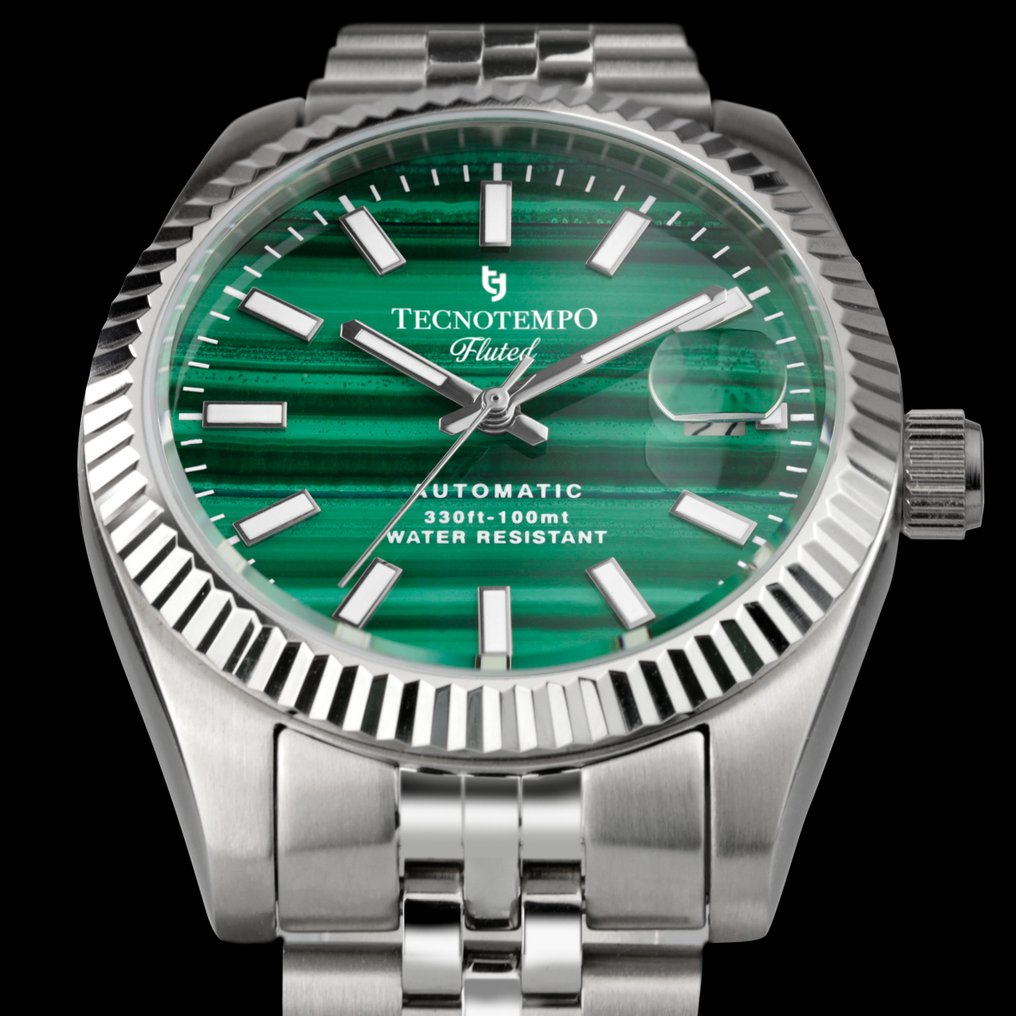 Tecnotempo - Automatic "Fluted" - Limited Edition - - No Reserve Price - TT.100.FLMC (Real Malachite) - Men - 2020+ #3.2