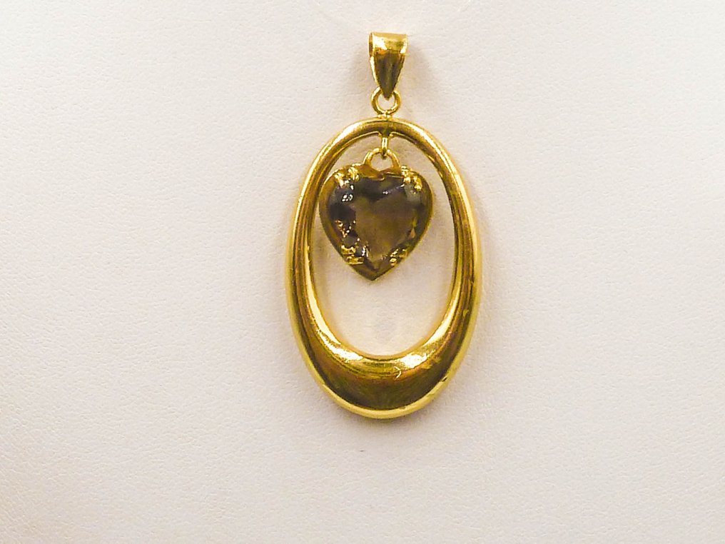 Κρεμαστό κόσμημα - 18 καράτια Κίτρινο χρυσό Χαλαζίας #1.0