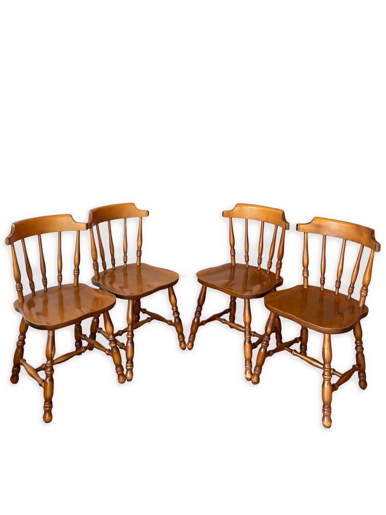 椅子 - 一套四张松木椅子 #2.2