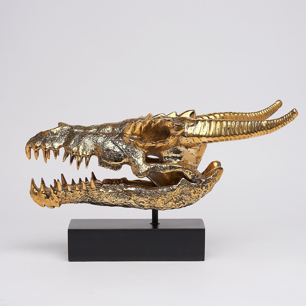 Sculpture, Bronze statue of a Dragon - 24 cm - Bronze #1.0