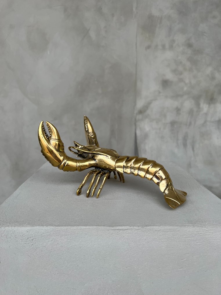 Sculpture, No Reserve Price - Lobster Polished Bronze - 11 cm - Bronze #1.1