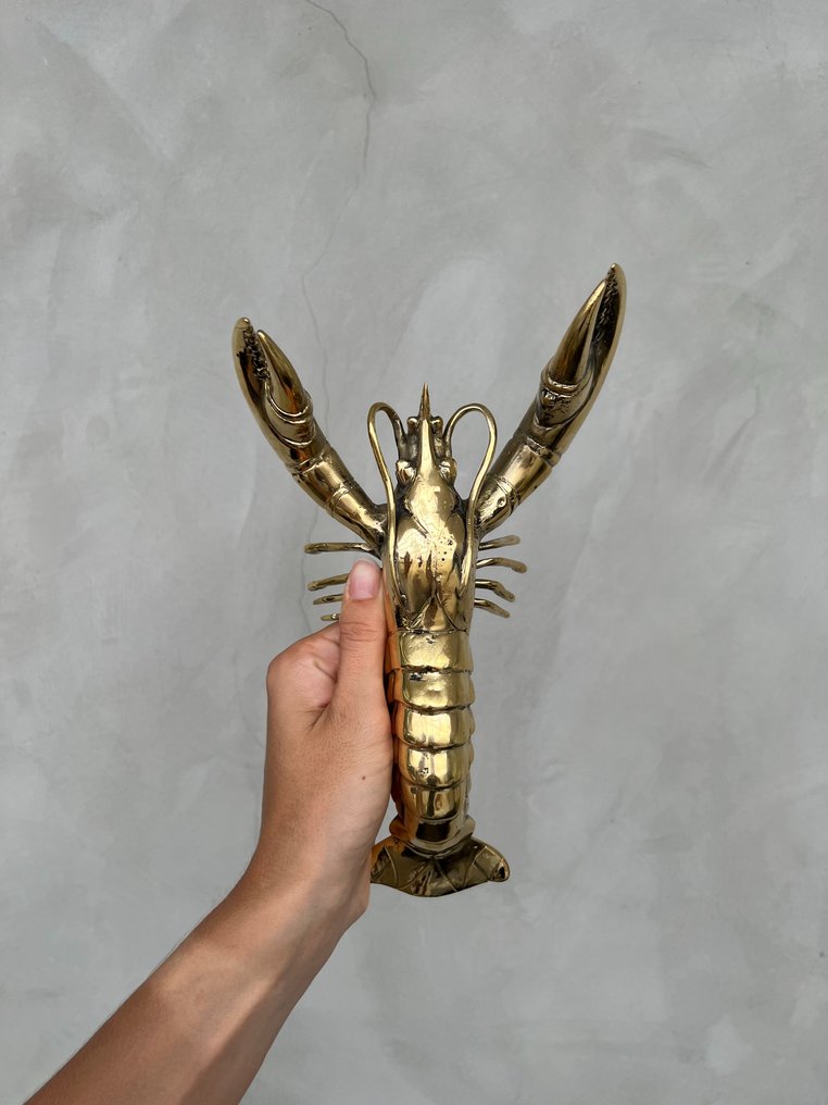 Sculpture, No Reserve Price - Lobster Polished Bronze - 11 cm - Bronze #3.2