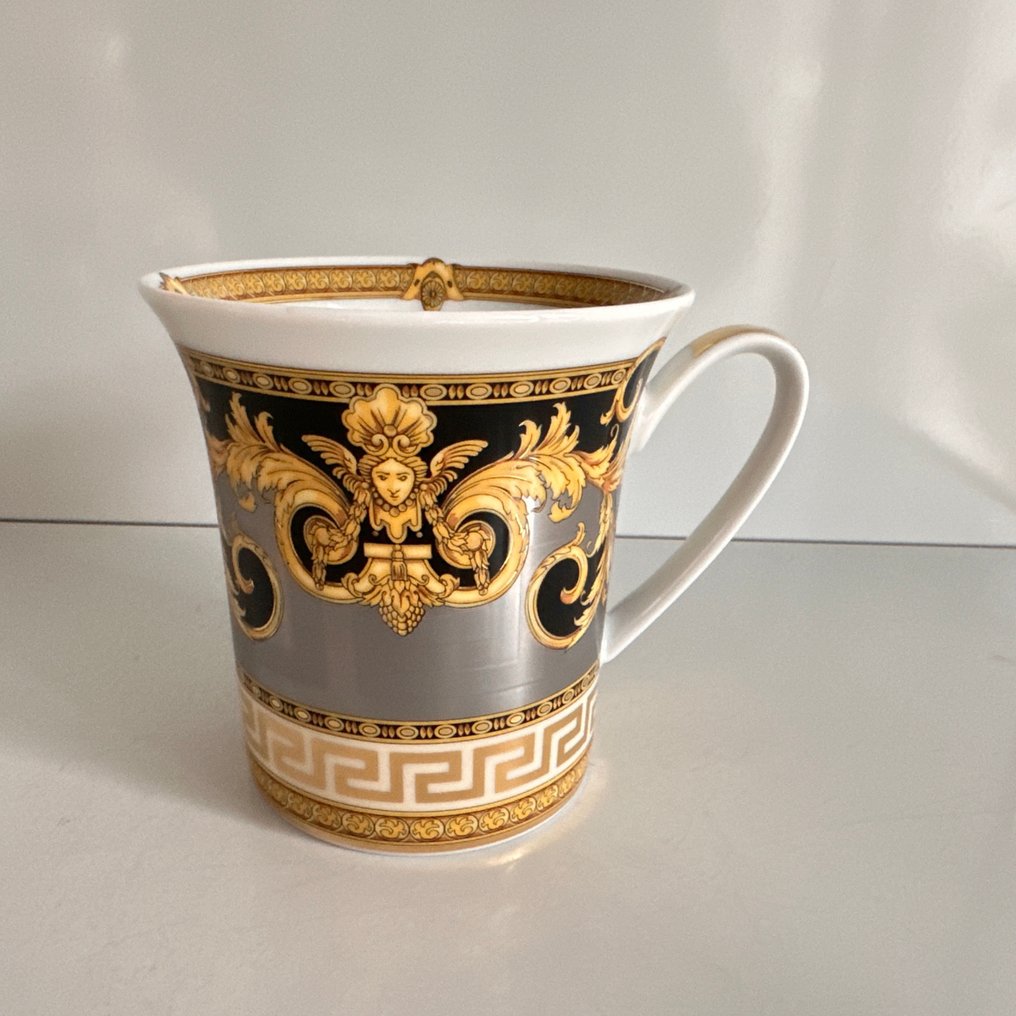 Rosenthal - Versace - Bécher - Verre avec poignée - 9 cm Prestige Gala - Porcelaine - Neuf, dans son emballage d'origine #1.0