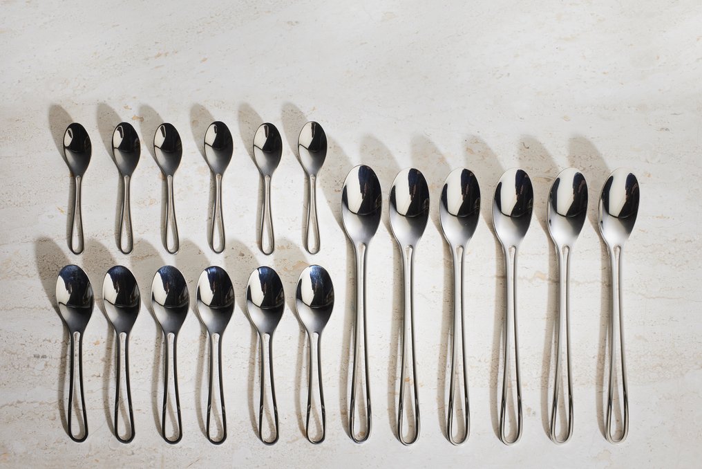The OUTLINE Coffee spoon set - - Maarten Baptist - 餐具套裝 (18) - 光澤飾面 - 不銹鋼 #2.1