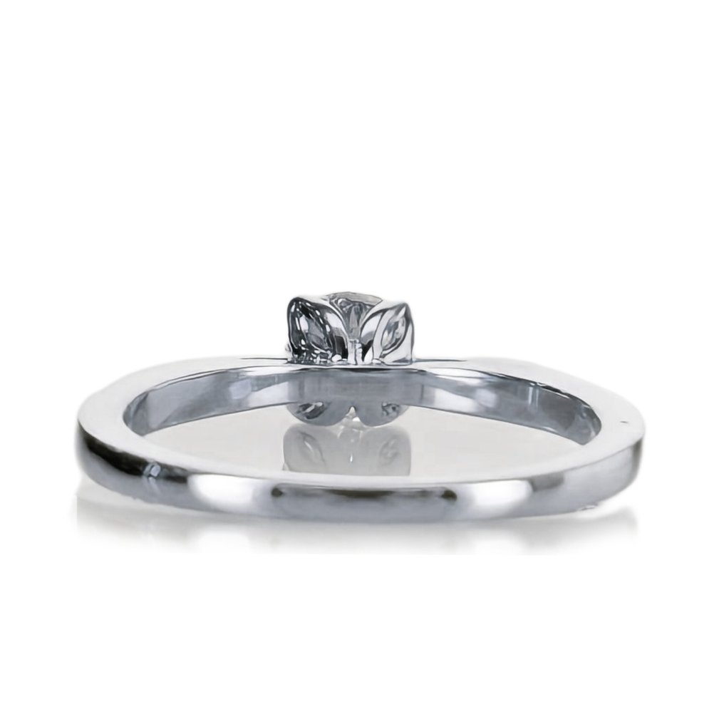 訂婚戒指 - 14 克拉 白金 -  0.38ct. tw. 鉆石  (天然) #3.2