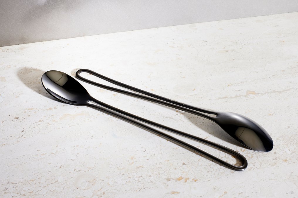 The OUTLINE Coffee spoon set Espresso, Coffee and Latte Spoons - Maarten Baptist - 餐具套裝 (18) - PVD 黑色涂层 - 钛涂层 #4.3