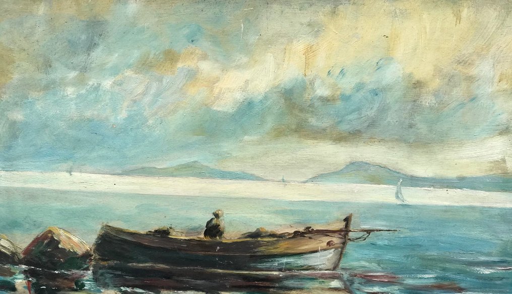 Scuola italiana (XIX) - Pescatori in Mare #1.1