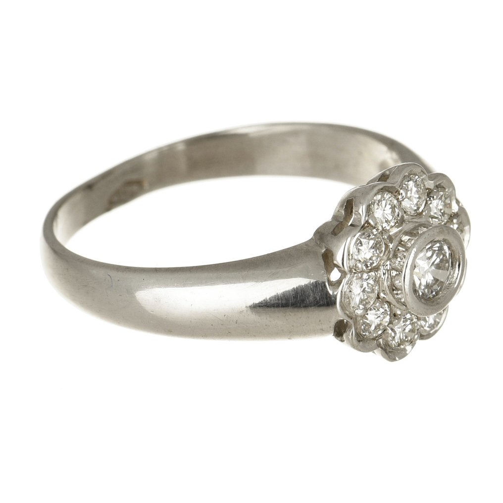 Gyűrű - 18 kt. Fehér arany -  0.55 tw. Gyémánt  #2.1