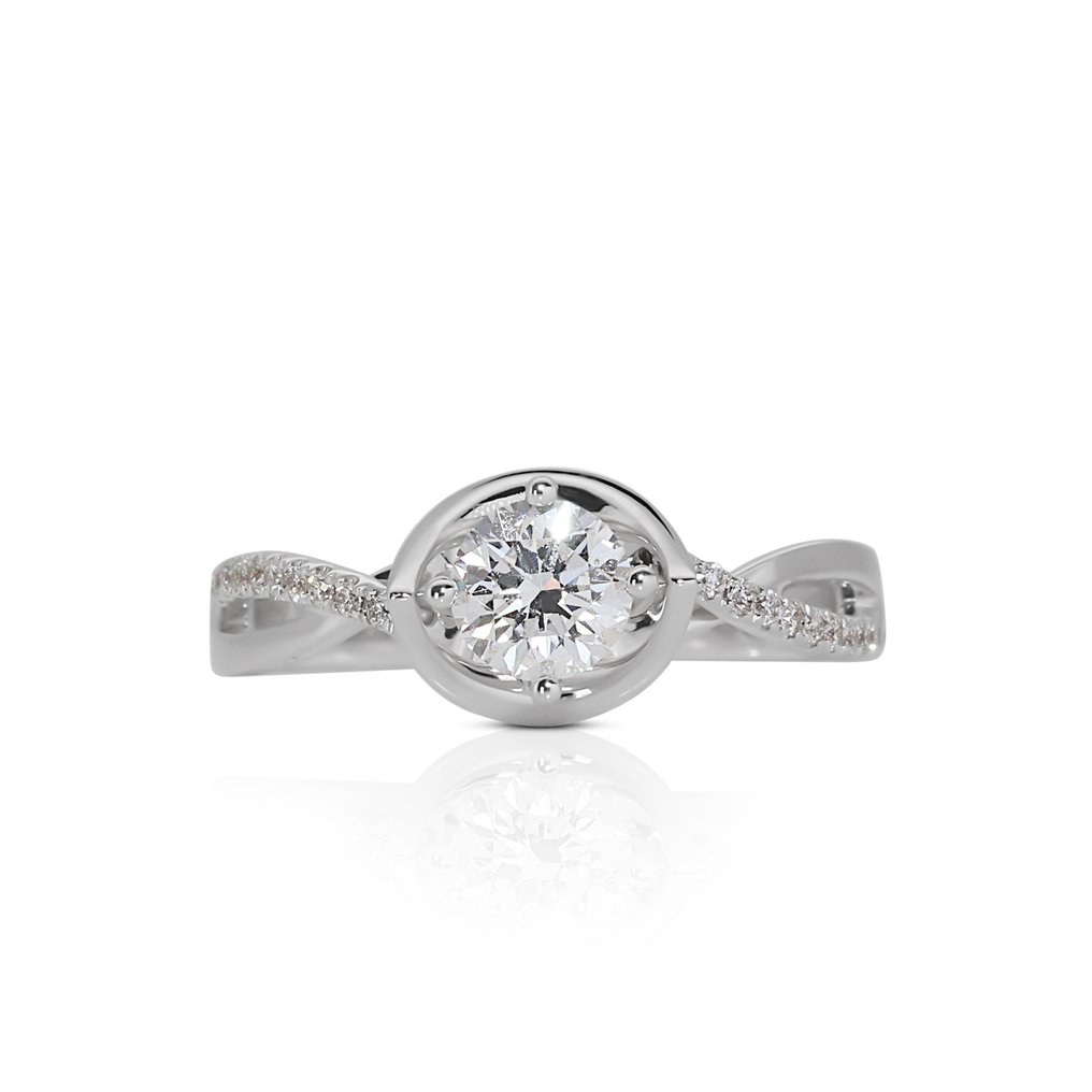 Gyűrű - 18 kt. Fehér arany -  0.65ct. tw. Gyémánt  (Természetes) - Gyémánt #1.2