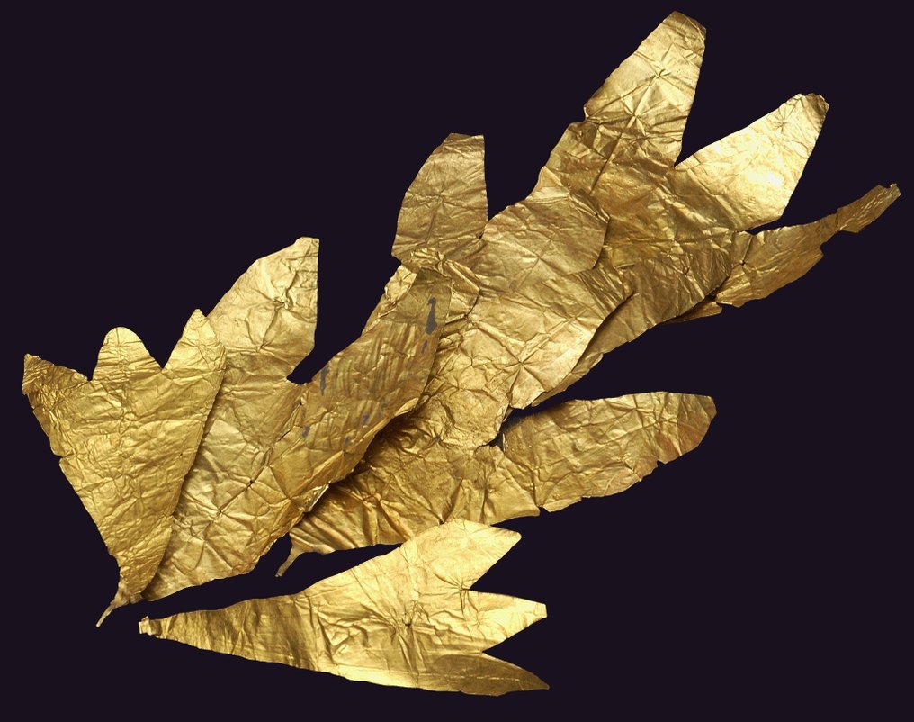 Aur Șase frunze de laur auriu - 5.6 cm #1.1