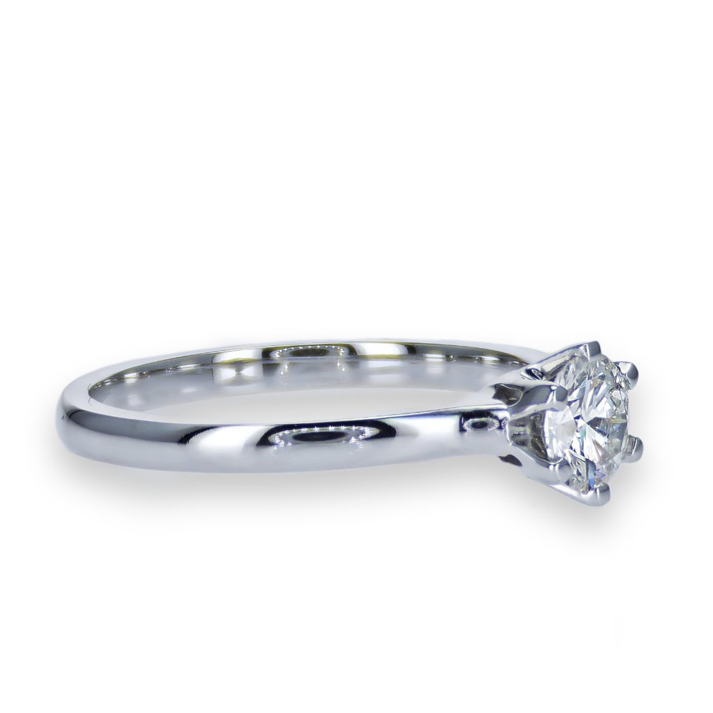 Förlovningsring - 14 kt Vittguld -  0.40 tw. Diamant  (Natural) #2.1