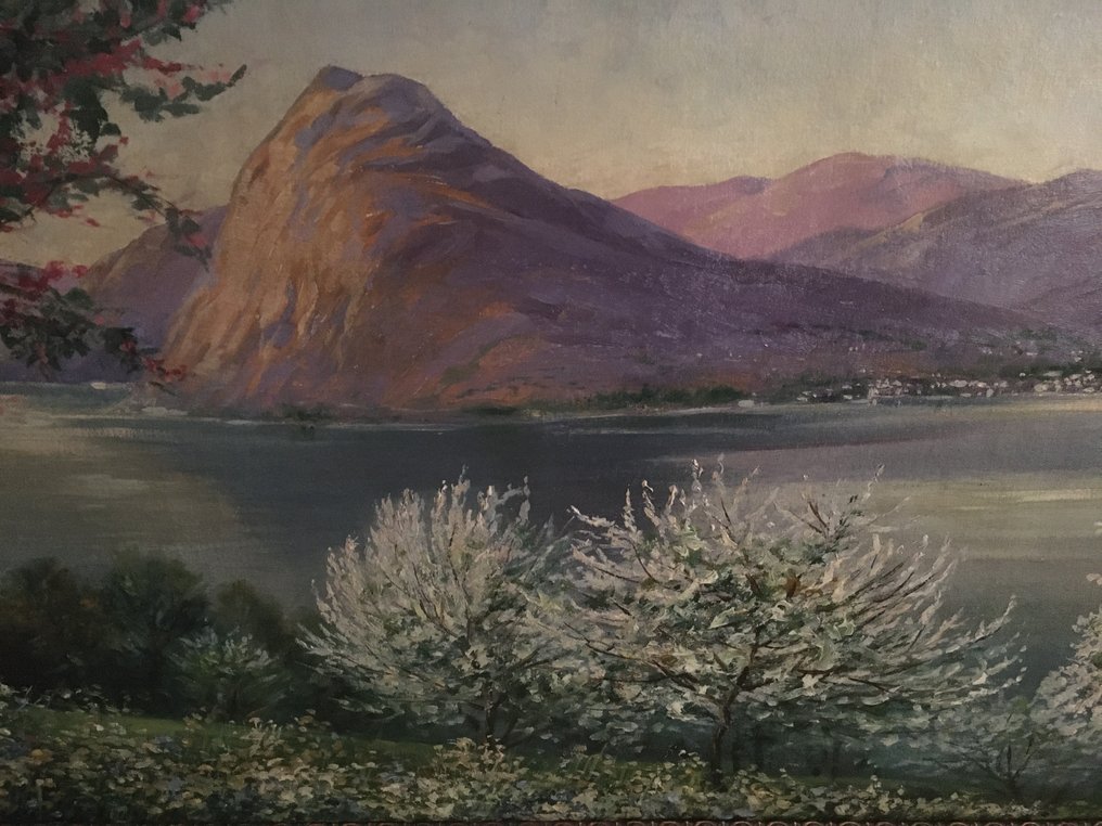 Theodor Stäpper (1883-1930) - Veduta del Monte Sasso Ferro da Laveno #2.1