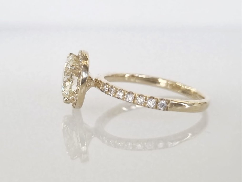 Βραδινό δαχτυλίδι Λευκός χρυσός Διαμάντι - Διαμάντι #2.2