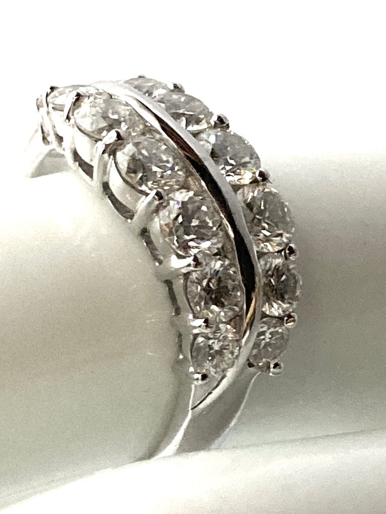 Pala Diamond - Pierścień wieczności - 18-karatowe Białe złoto - Diament  #2.2